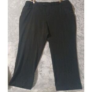 CJ Banks Womens Pants 22WP Black Downtown Pant Classic Fit Straight Leg Petite